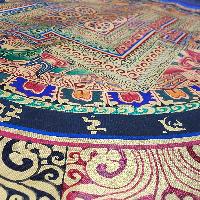 Buddhist Tibetan Thangka Of Mandala, [hand Painted], [antique], [student Mandala]