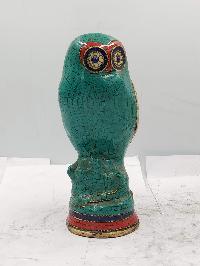 Statue Of Owl, [sand Casting], [stone Setting]