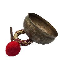 [super Quality], Buddhist Hand Beaten [ultabati] Singing Bowl, Real Antique, [rare Find], [select Accessories]