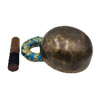 Singing Bowl, Buddhist Hand Beaten, Moon Carved, [select Accessories]