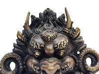 Cheppu Metal Mask, Buddhist Handmade Ritual Mask, Antique Finishing