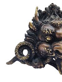 Cheppu Metal Mask, Buddhist Handmade Ritual Mask, Antique Finishing