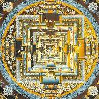 Kalachakra Mandala Thangka, [high Quality], Buddhist Traditional Painting, Tibetan Style, [real Gold]