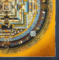 Kalachakra Mandala Thangka, [high Quality], Buddhist Traditional Painting, Tibetan Style, [real Gold]