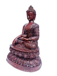 Shakyamuni Buddha, [master Quality], Buddhist Handmade Statue, [chocolate Oxidized], With Deep Buddha Life History Carving, [rare Find]