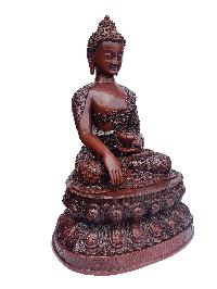 Shakyamuni Buddha, [master Quality], Buddhist Handmade Statue, [chocolate Oxidized], With Deep Buddha Life History Carving, [rare Find]