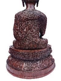 Shakyamuni Buddha, [master Quality], Buddhist Handmade Statue, [chocolate Oxidized], With Deep Buddha Life History Carving, [rare Find]