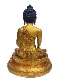 Shakyamuni Buddha, Buddhist Handmade Statue, [face Painted], [gold Plated], Gold Painted Skin