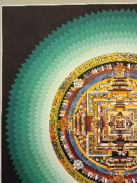 Kalachakra Mandala Thangka, Buddhist Traditional Painting, Tibetan Style, [real Gold]