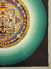 Kalachakra Mandala Thangka, Buddhist Traditional Painting, Tibetan Style, [real Gold]