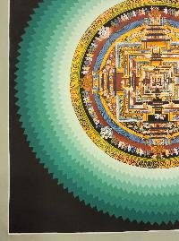 Kalachakra Mandala Thangka, Buddhist Traditional Painting, Tibetan Style, [real Gold]