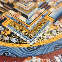 Kalachakra Mandala Thangka, Buddhist Traditional Painting, Tibetan Style, [real Gold]