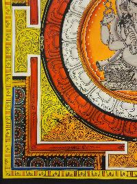 Ganesh Mandala, Buddhist Handmade Paubha Painting, Newari Style