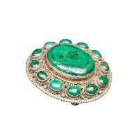 [belt Buckle] Of Silver With [green Malachite]