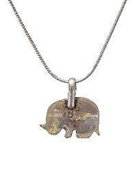 [pendant], Silver Jewellery With [elephant], [silver Chain Included]
