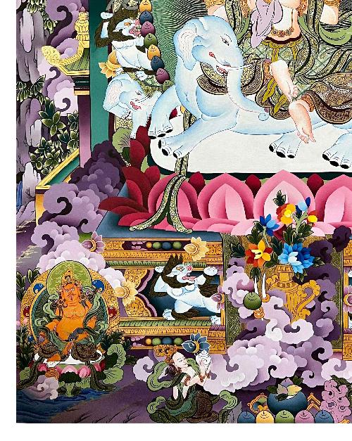 Samantabhadra Thangka, Tibetan Buddhist Art, Hand Painted, [real Gold]