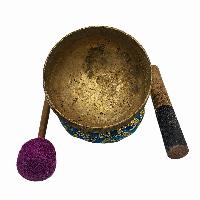 Jambati Singing Bowl, Buddhist Hand Beaten, Antique Finishing, [select Accessories]