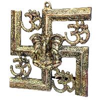 Swastik, Om, [ganesh In Middle] Wall Hanging