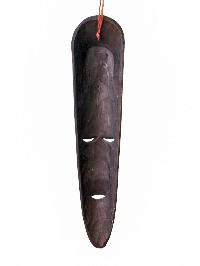 [long Face], Handmade Wooden Mask, [somalian], [painted], Poplar Wood