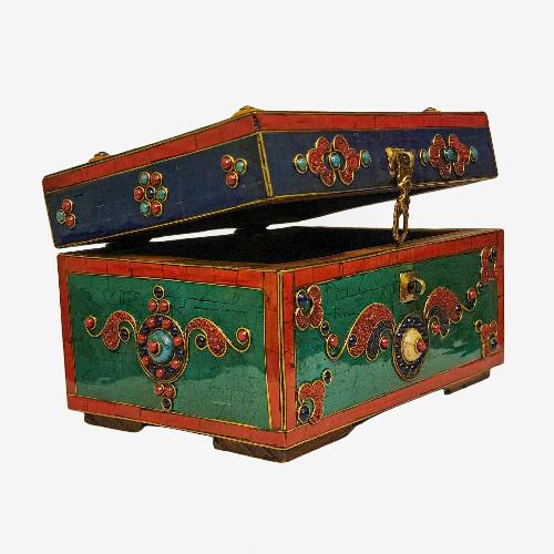 Wooden Tibetan Box-32029