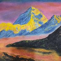Mt. Ama Dablam [mt. Everest], Hand Painted