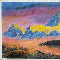 Mt. Ama Dablam [mt. Everest], Hand Painted