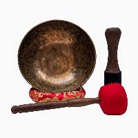 [full Moon Bowl], Buddhist Hand Beaten, Moon Carved, Antique Finishing, [jhumka Bati], [select Accessories]