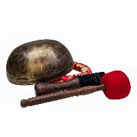 [full Moon Bowl], Buddhist Hand Beaten, Moon Carved, Antique Finishing, [jhumka Bati], [select Accessories]