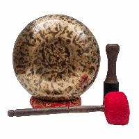 [full Moon Bowl], Buddhist Hand Beaten, Moon Carved, Antique Finishing, [select Accessories]