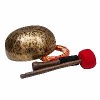 [full Moon Bowl], Buddhist Hand Beaten, Moon Carved, Antique Finishing, [select Accessories]