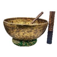 [jhumka Tiger Singing Bowl], Buddhist Hand Beaten, Antique Finishing, [select Accessories]