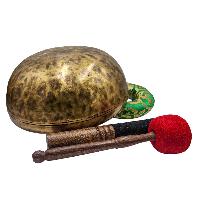 [jhumka Tiger Singing Bowl], Buddhist Hand Beaten, Antique Finishing, [select Accessories]