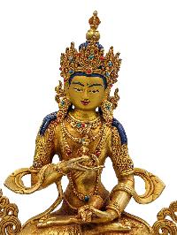 [vajrasattva], Buddhist Handmade Statue, [face Painted] And [gold Plated], [high Quality]