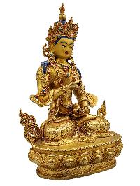 [vajrasattva], Buddhist Handmade Statue, [face Painted] And [gold Plated], [high Quality]