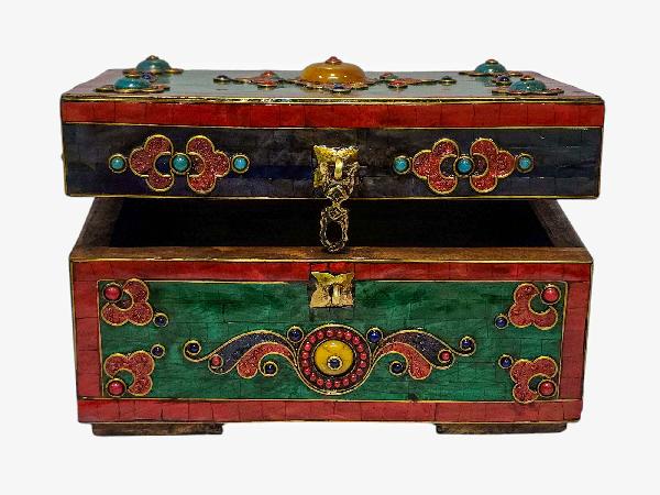 Wooden Tibetan Box-33852