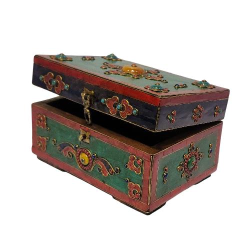 thumb4-Wooden Tibetan Box-33852