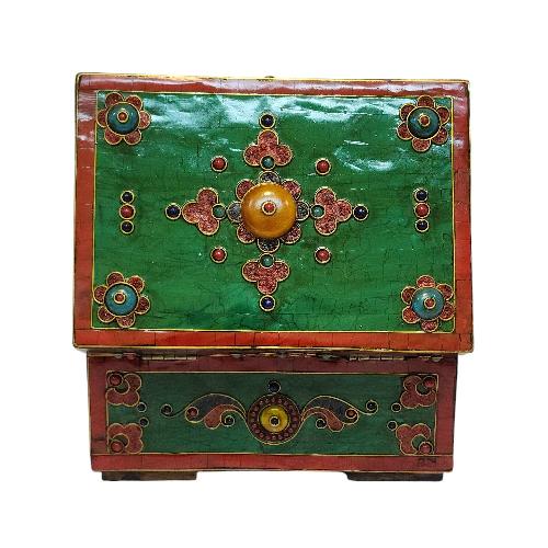 thumb2-Wooden Tibetan Box-33852