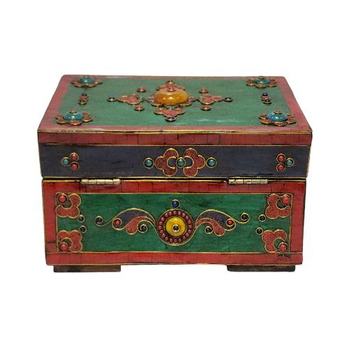 thumb1-Wooden Tibetan Box-33852