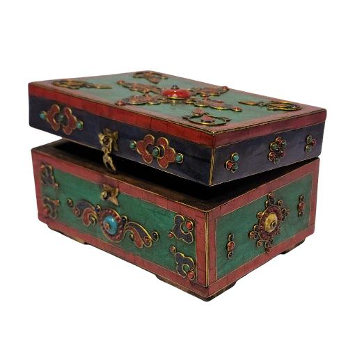 thumb4-Wooden Tibetan Box-33853