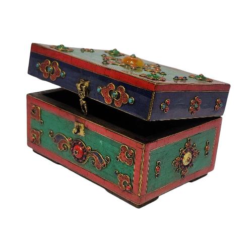 thumb2-Wooden Tibetan Box-33854