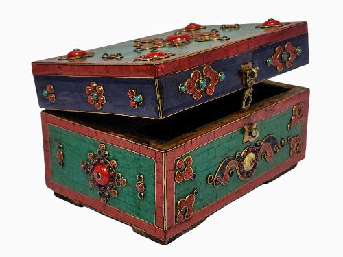 thumb5-Wooden Tibetan Box-33855