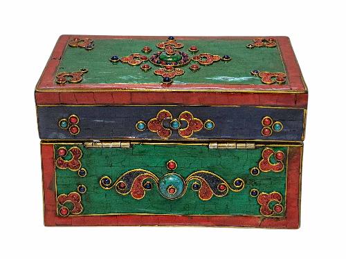 thumb1-Wooden Tibetan Box-33856