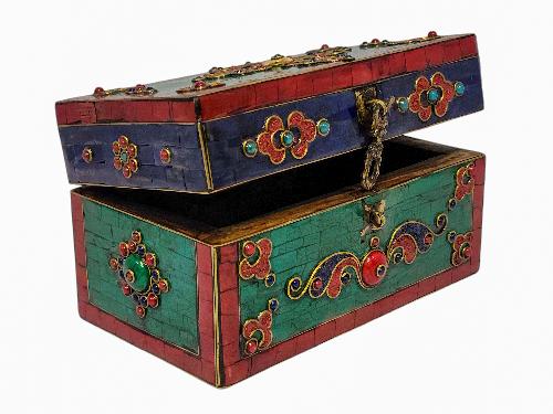 thumb5-Wooden Tibetan Box-33857