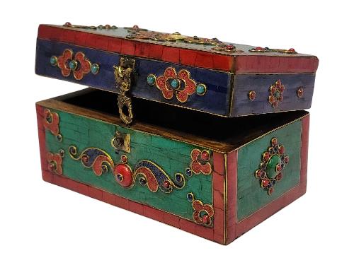 thumb4-Wooden Tibetan Box-33857