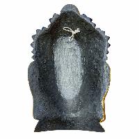 [buddha], Handmade Wooden Mask, Wall Hanging, Painted, Poplar Wood