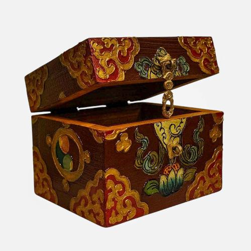 Wooden Tibetan Box-34375