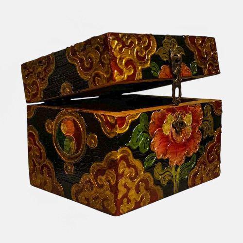 Wooden Tibetan Box-34377
