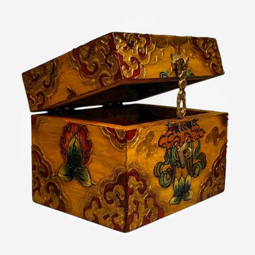 Wooden Tibetan Box-34378
