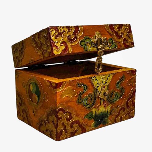 Wooden Tibetan Box-34384