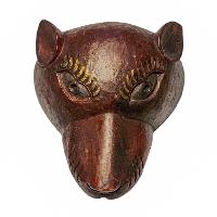 [animal], Handmade Wooden Mask, Wall Hanging, Painted, Poplar Wood, High Quality